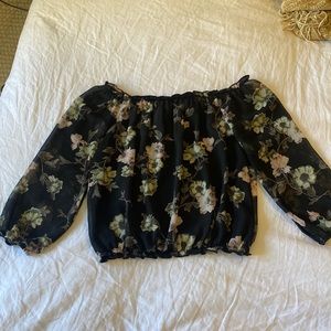 Floral off the shoulder top